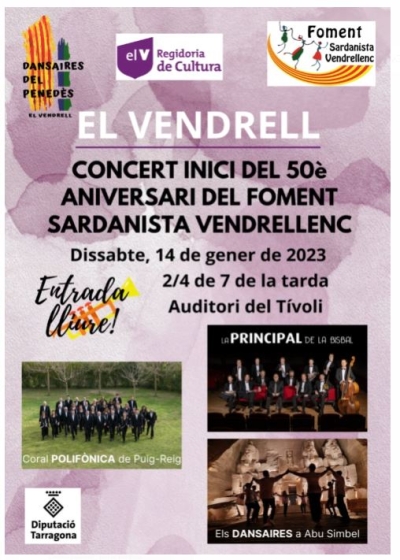Concert de l'inici del 50è aniversari del Foment Sardanista Vendrellenc